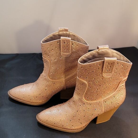 BRAND NEW FOREVER RIVER RHINESTONE WESTERN BOOTIES - Picture 9 of 13
